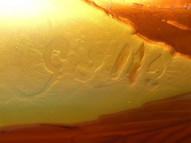  Vide poche ou coupe, pate de verre signée " Gallé " école de Nancy Art Nouveau