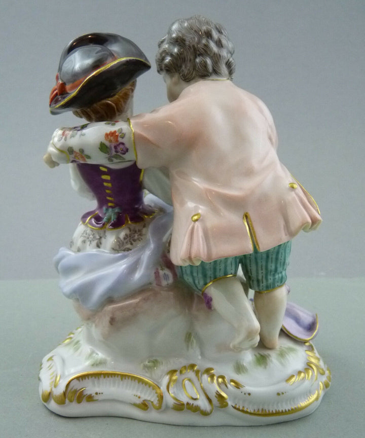 NP 6.416,- € Figur Paar Schäferkinder mit Schaf 61050 Meissen TOP 1.Wahl Gruppe