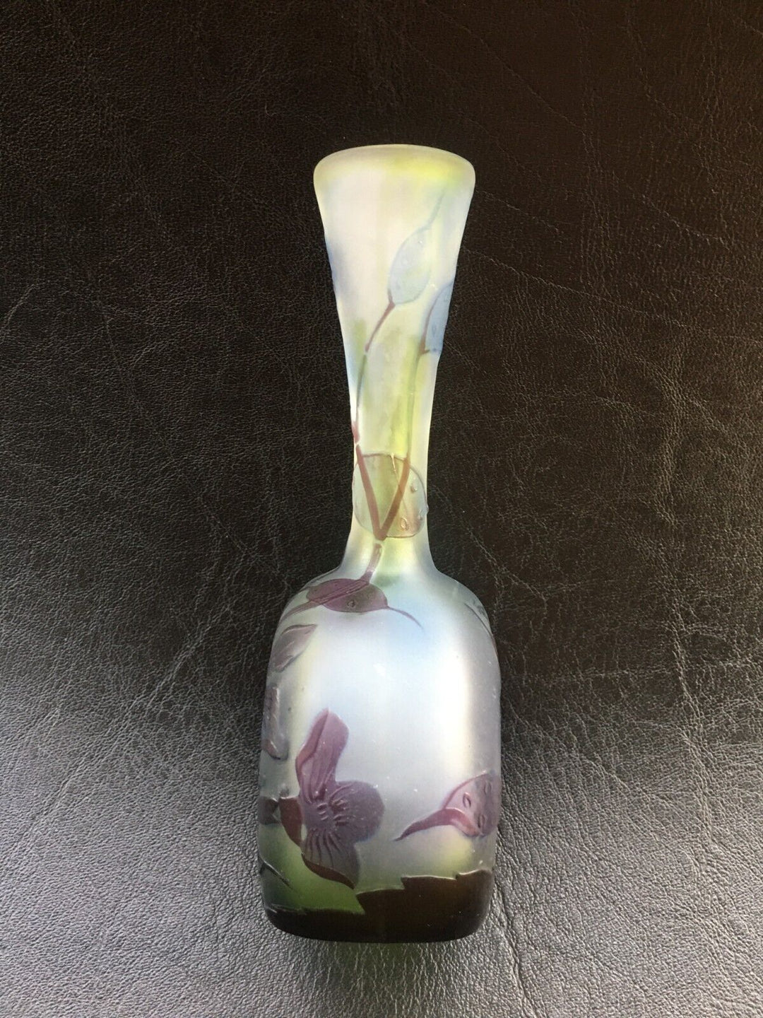 エミールガレ スミレの花のバンジョー型花瓶