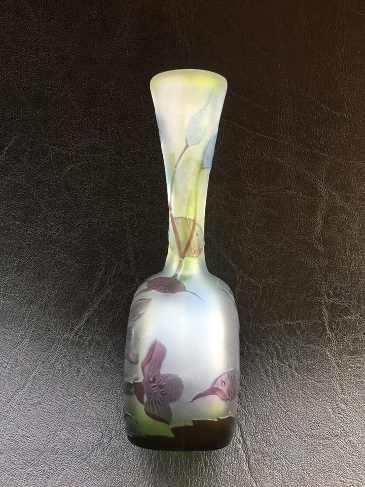 エミールガレ スミレの花のバンジョー型花瓶