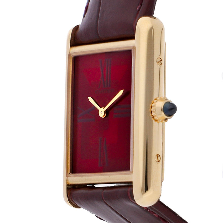 カルティエ タンク ルイ イエローゴールド レディース手巻き腕時計