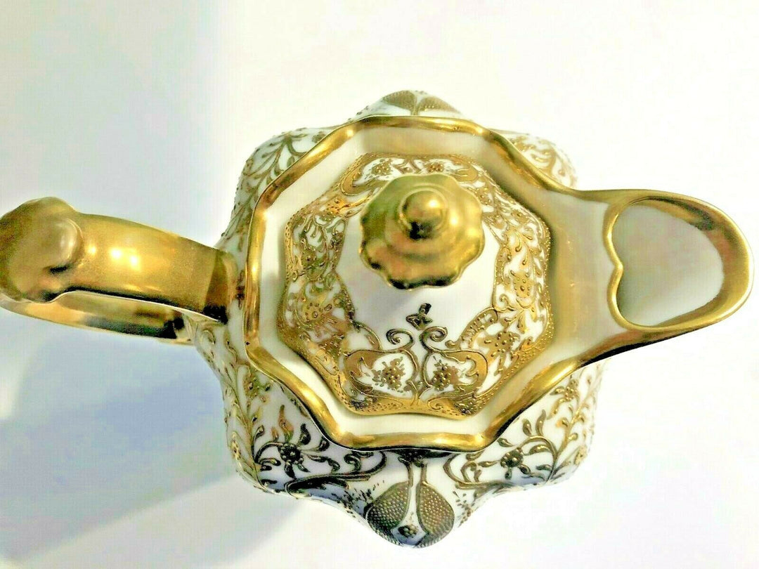 CHOCOLATE POT ART NOUVEAU FLOW NIPPON MAPLE LEAF 1900-1910
