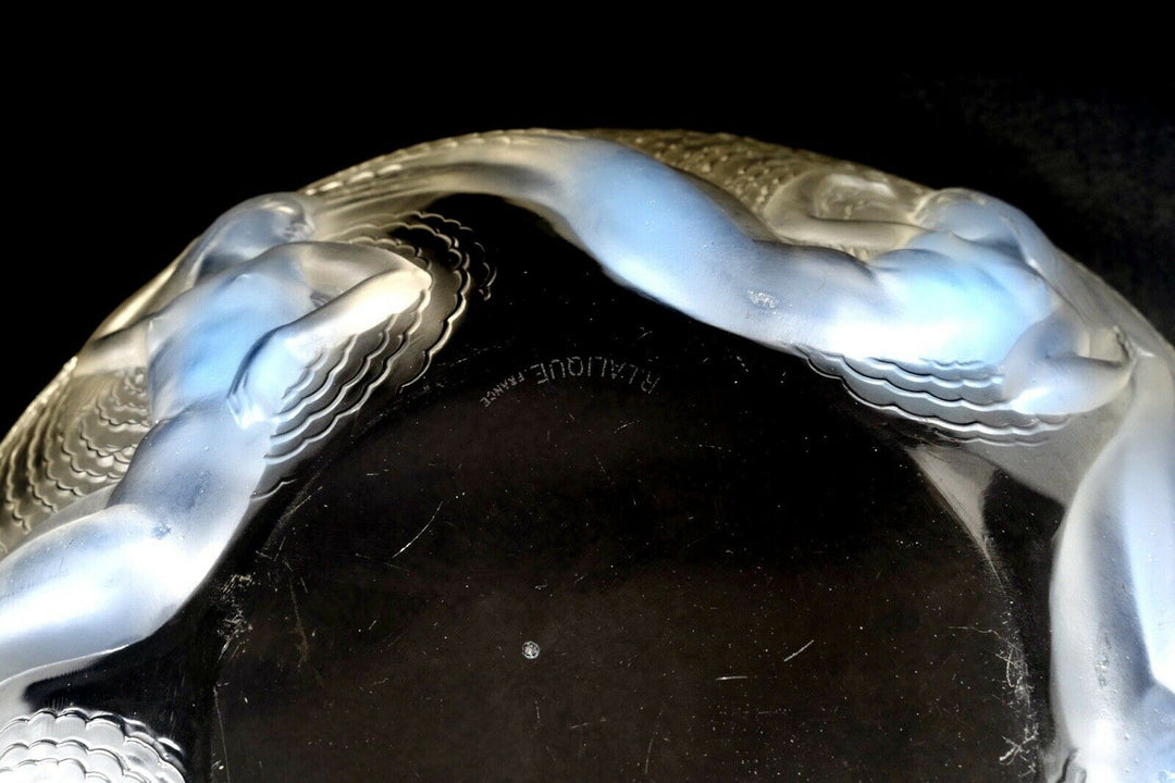 Rene Lalique Coupe Calypso Sirène Opalescent R.Lalique Mermaid Bowl