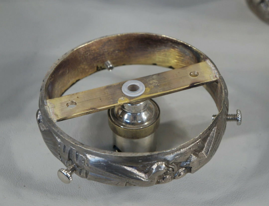 ミューラー兄弟 フレンチ・アールデコ調フラッシュマウント(クジャク)  ペア 1930年