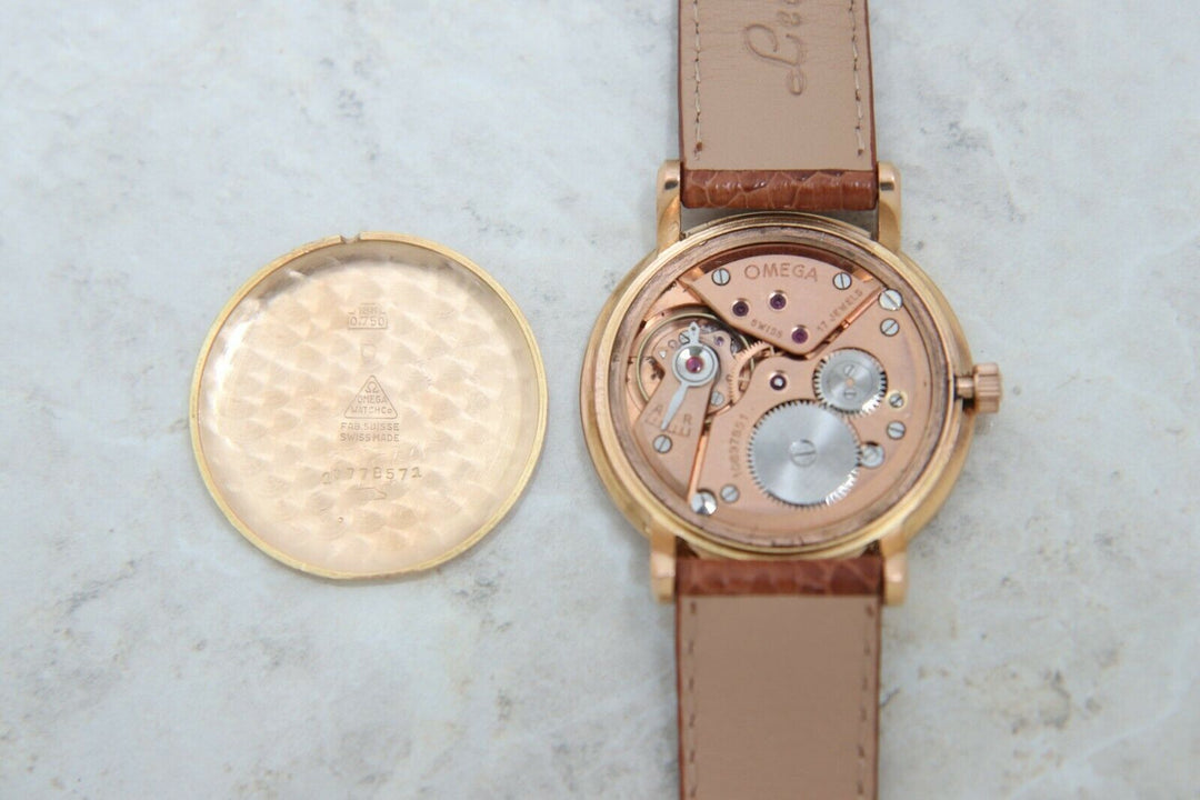 Vintage OMEGA Mechanical Cal. 28 Rare 18k Rose Gold case 36mm for Men’s