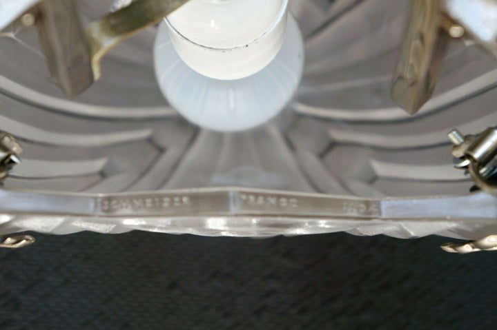 MAYNADIER & SCHNEIDER : FRENCH 1930 ART DECO CHANDELIER lamp pendant muller era