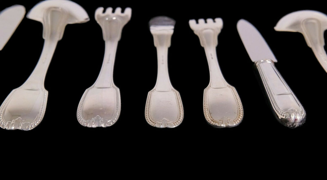 CHRISTOFLE CARDEILHAC French Sterling Silver Flatware In CHEST JOUBERT 138 PS