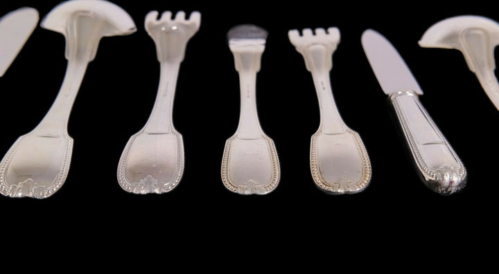 CHRISTOFLE CARDEILHAC French Sterling Silver Flatware In CHEST JOUBERT 138 PS