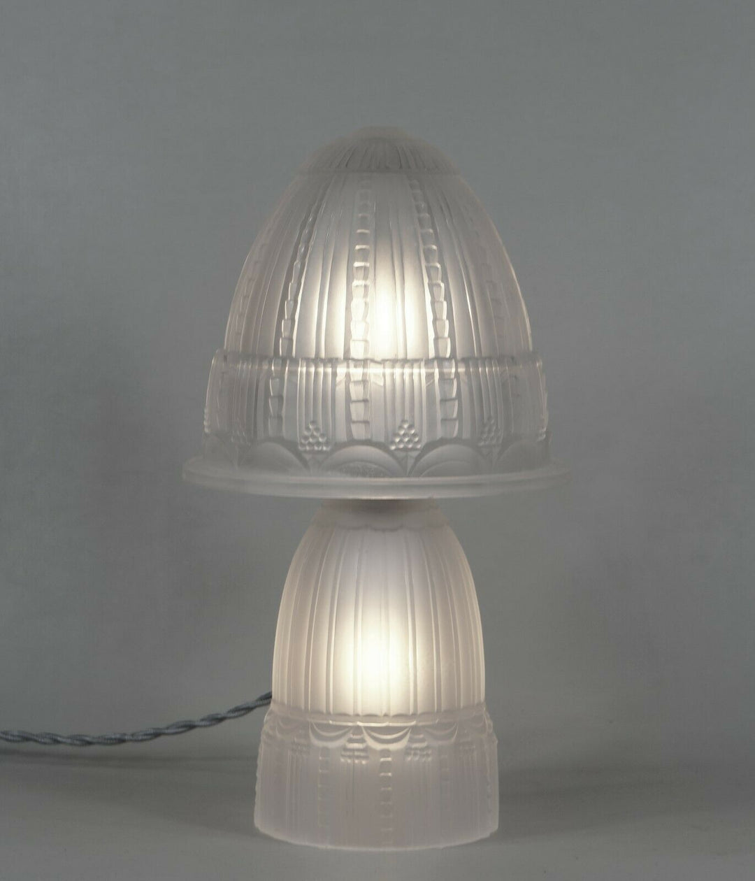 ミューラー兄弟：フランス　アールデコ調　マッシュルーム型ランプ　1930年