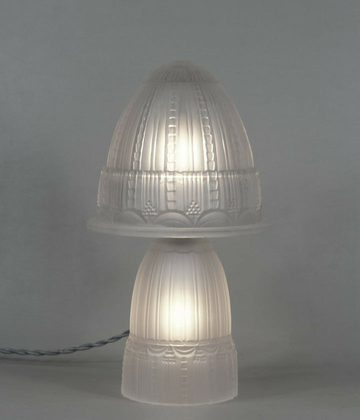 ミューラー兄弟：フランス　アールデコ調　マッシュルーム型ランプ　1930年