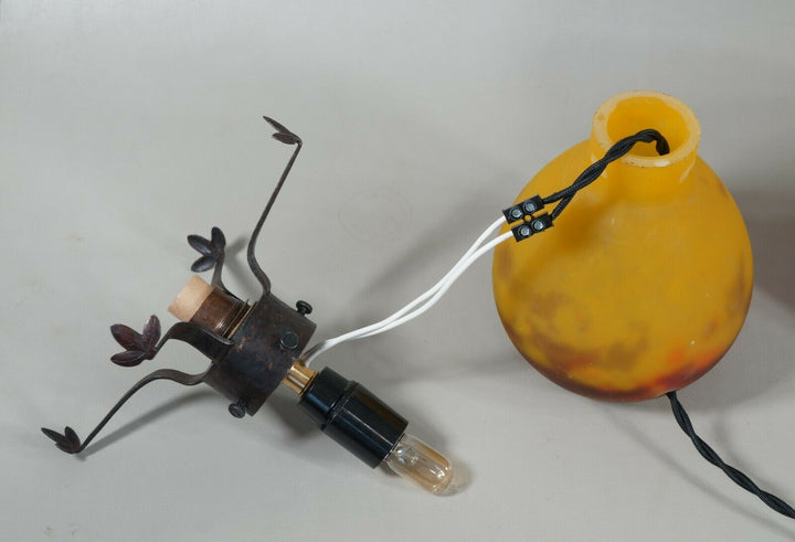 ミューラー兄弟　フランス製アールデコランプ　マッシュルーム型　錬鉄製　1925年　1930年