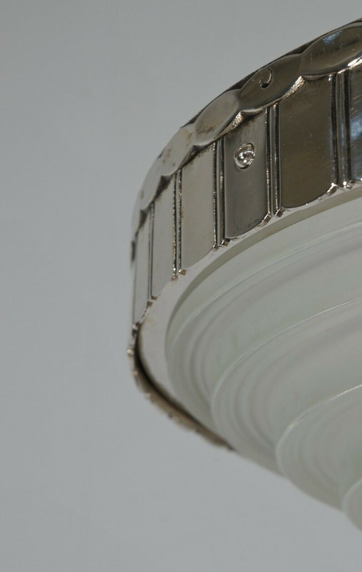 LELEU : FRENCH 1930 ART DECO CHANDELIER .......... 1935 pendant lamp muller era