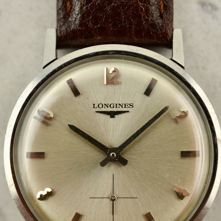 1965年　ヴィンテージ ロンジン カラトラバ　アールデコ調ダイアル　腕時計 参考番号2757-370スチール製