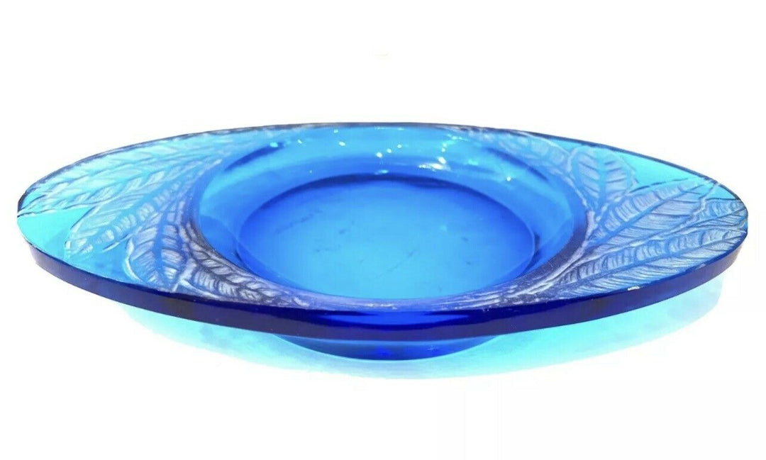 Cendrier Feuilles Bleu Électrique R.Lalique Astray Rene Lalique Blue Electric