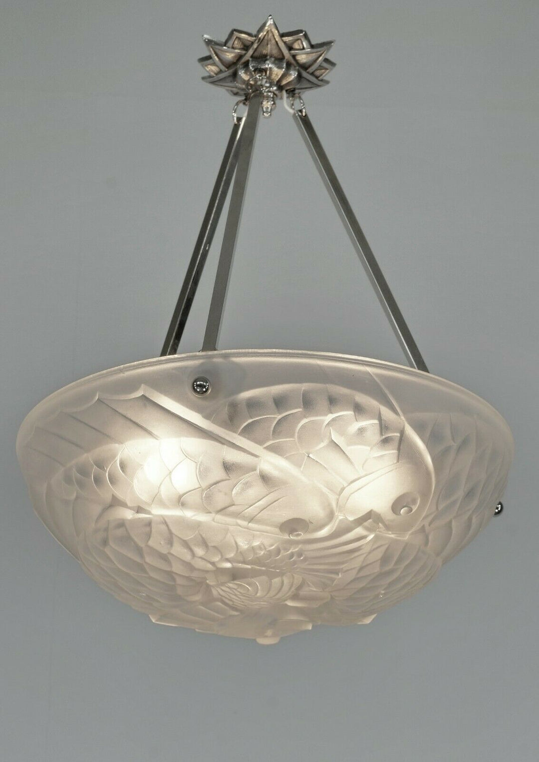 PIERRE GILLES : FRENCH 1930 ART DECO CHANDELIER ... pendant 1925 lamp muller era