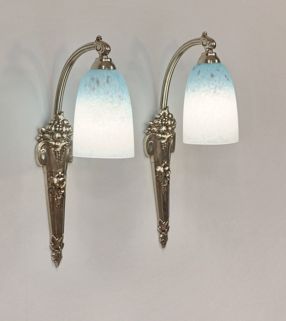 SCHNEIDER & RANC : PAIR OF FRENCH ART DECO WALL SCONCES ....... 1930 lights 1925