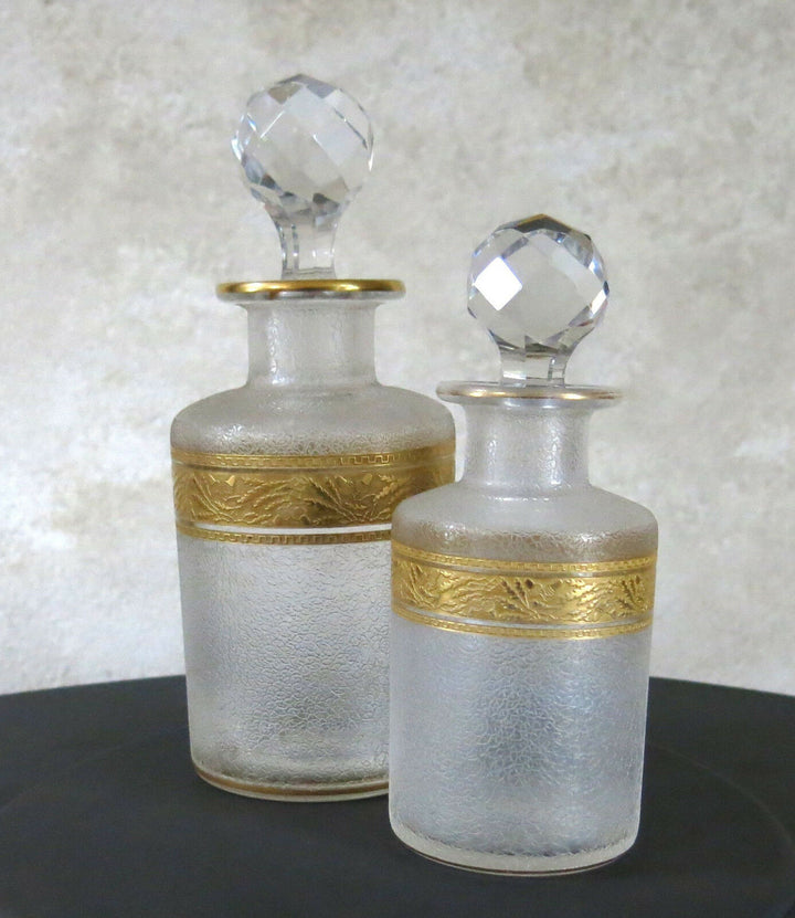FLACON BACCARAT SAINT LOUIS, 2 très beaux flacons anciens, cristal, ART DÉCO .