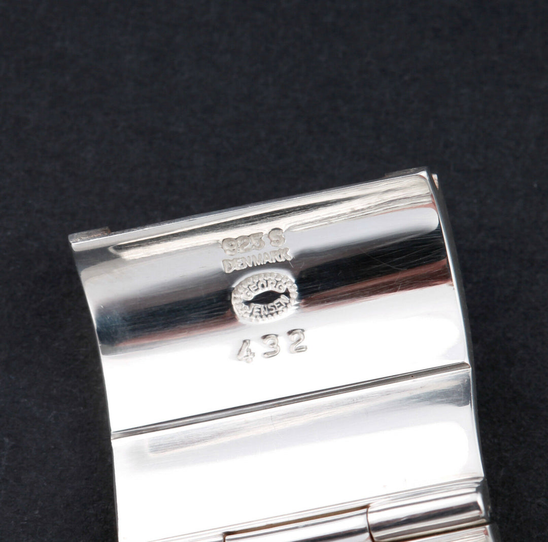 ジョージジェンセン　希少　サーフ　925 シルバー　432 ジョージジェンセン スティーリングシルバー サーフブレスレット ナナ