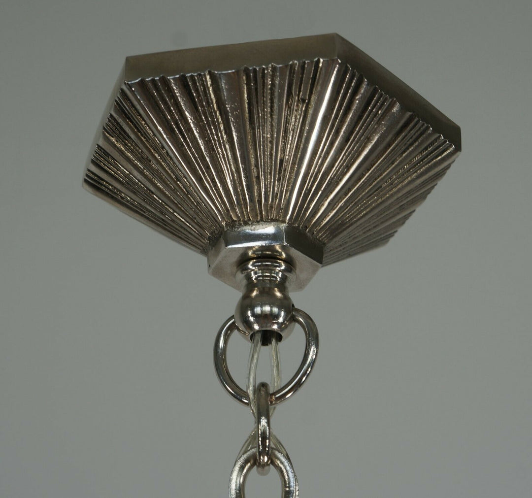 HETTIER & VINCENT : a pair of French 1930 ART DECO PENDANT S . chandelier HANOTS