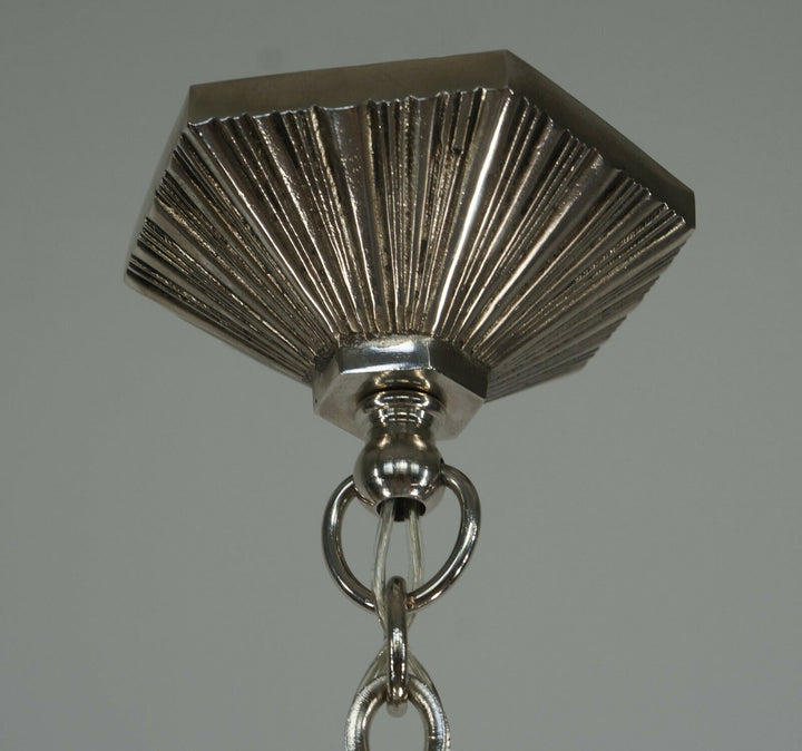 HETTIER & VINCENT : a pair of French 1930 ART DECO PENDANT S . chandelier HANOTS