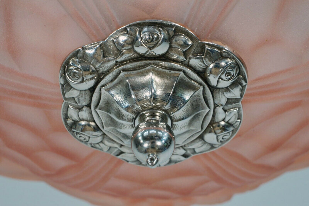 DEGUÉ : FRENCH 1930 ART DECO PENDANT .... chandelier 1925 lamp muller era France