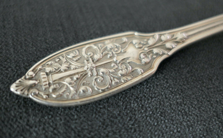 PUIFORCAT ANCIENNE PELLE A GLACE ARGENT MASSIF POINÇON MINERVE ART NOUVEAU 1900.