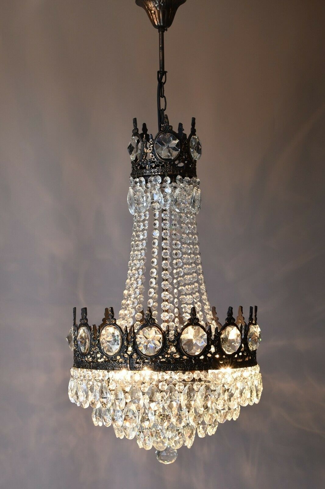 Empire Antique Style Vintage Crystal Chandelier, Ceiling light Pendant Sale Lamp