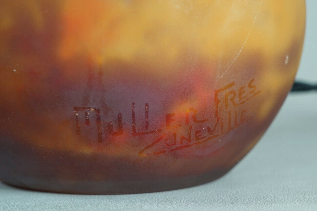 ミューラー兄弟　フランス製アールデコランプ　マッシュルーム型　錬鉄製　1925年　1930年