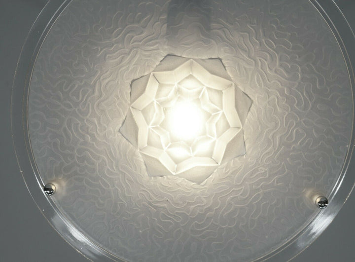 HUBENS & DEGUÉ : FRENCH 1930 ART DECO CHANDELIER . pendant 1925 lamp muller era