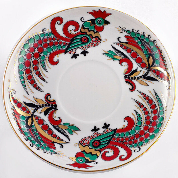 インペリアルポーセリン ティーカップ＆ソーサー  ロモノーソフ 鶏柄