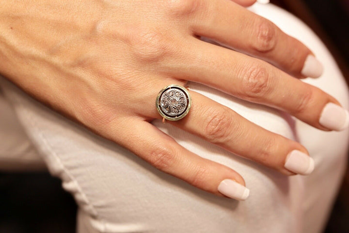 アンティーク オリジナル  14K ローズカットダイヤモンドのリング