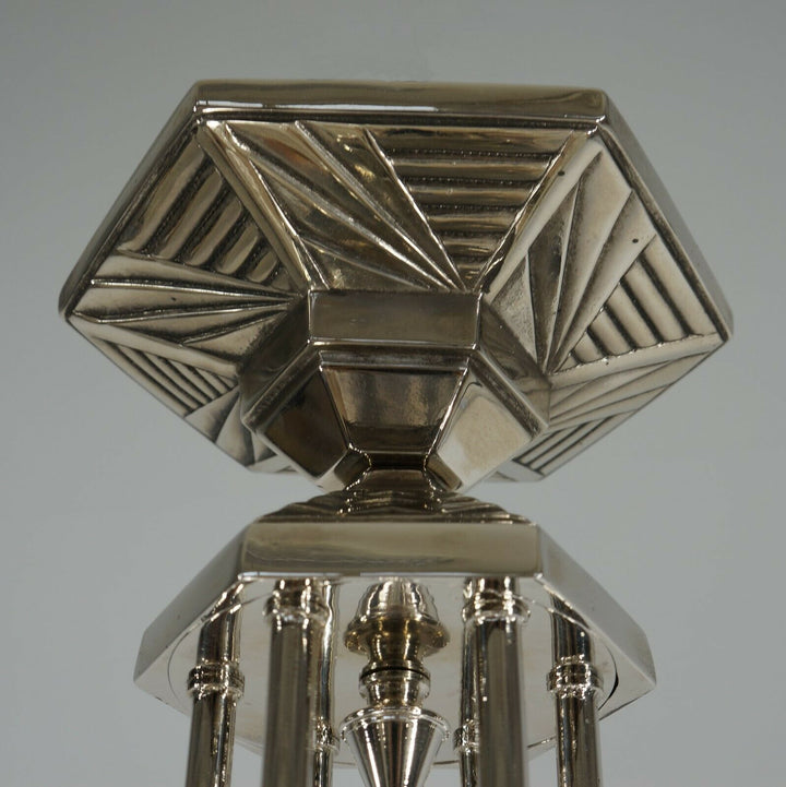 FRENCH 1930 ART DECO CHANDELIER by H.Fournet ...... lamp muller degué era France