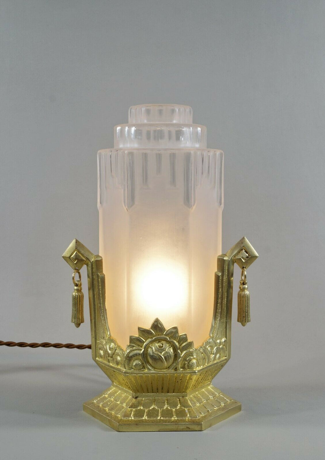 PIERRE GILLES : FRENCH BRONZE ART DECO LAMP 1930 ...... France degué muller era