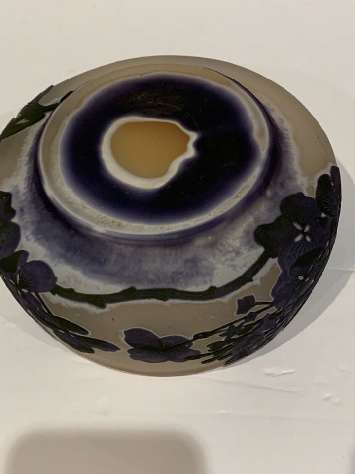 エミールガレ　紫陽花の花が描かれた器型小物入れ