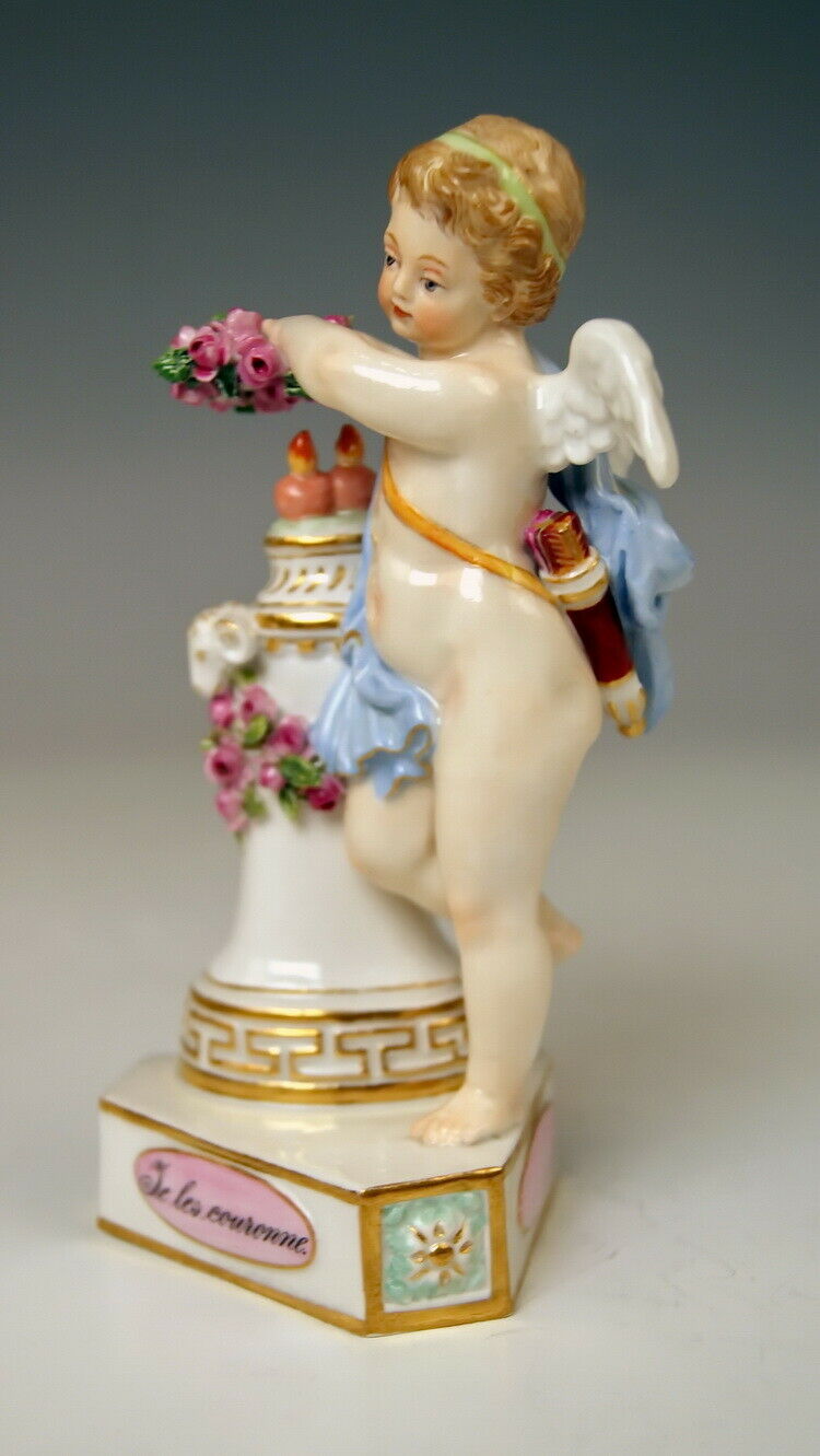 邁森 MEISSEN マイセン FIGUR DEVISENKIND MOTTO CHILD MICHEL V. ACIER MNR: F 3 UM 1860