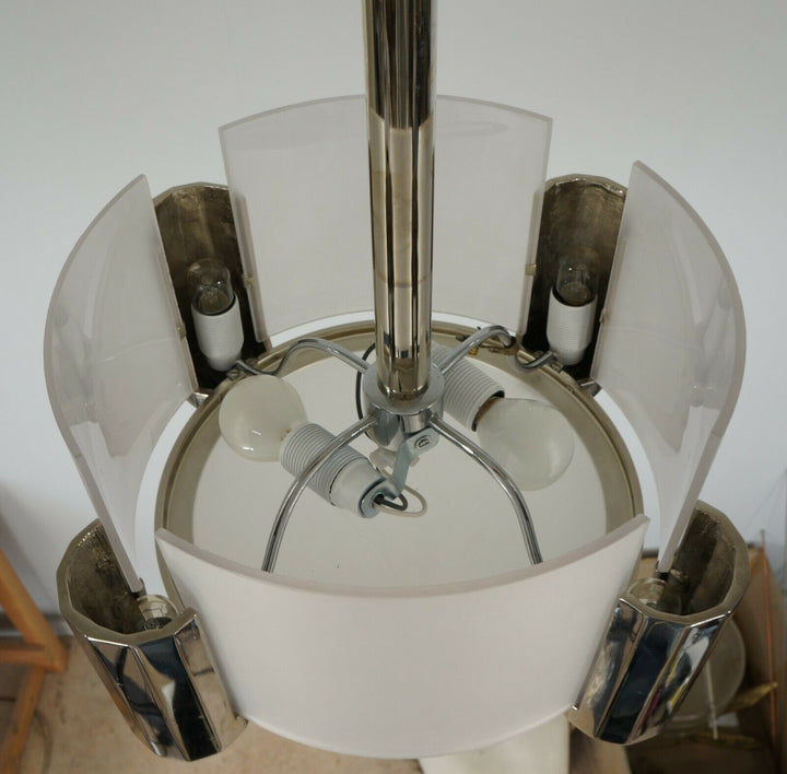 BUIRET-DEBEAURAIN : FRENCH 1930 MODERNIST ART DECO CHANDELIER ...... lamp France