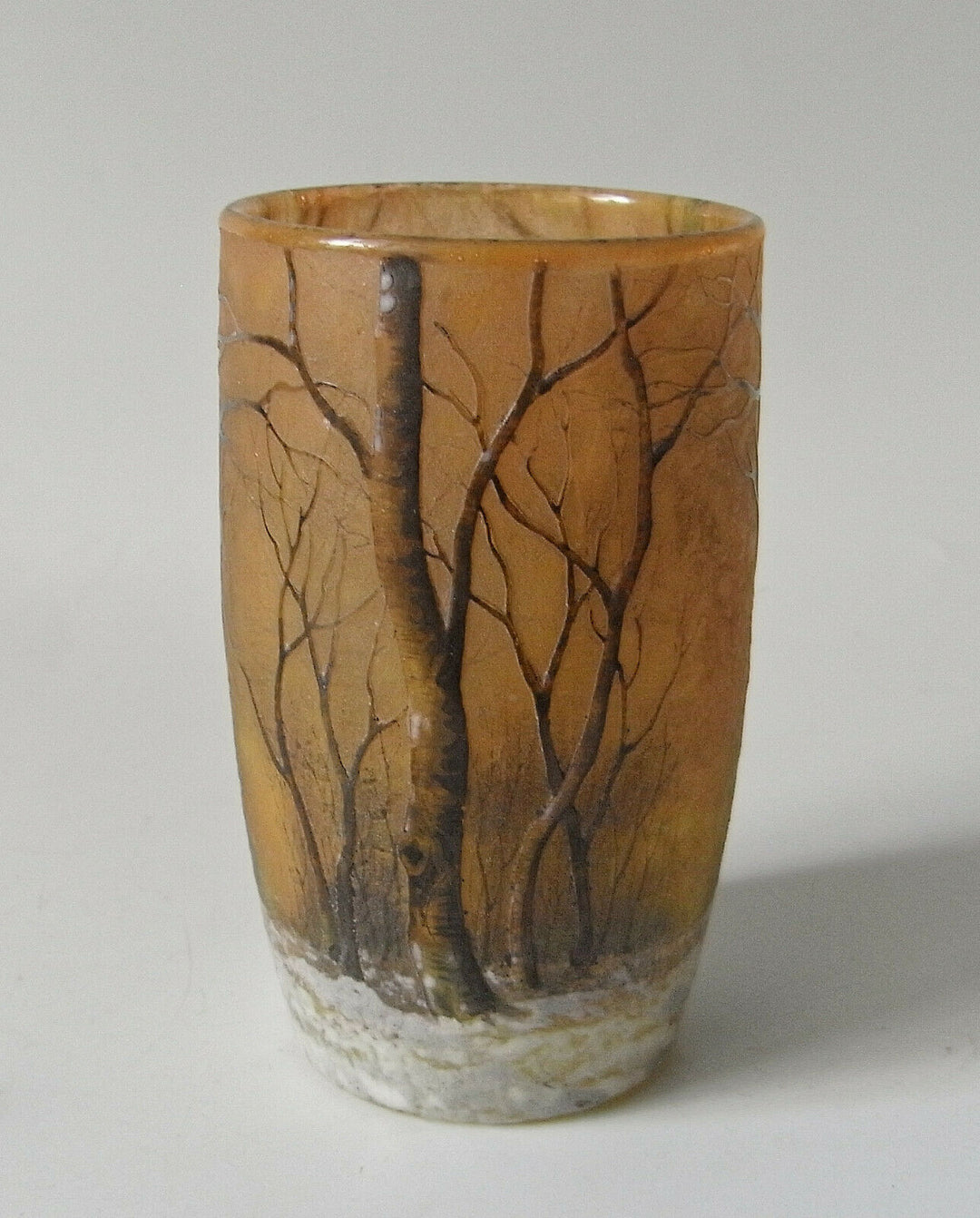 DAUM FRÈRES, NANCY: VASE "ARBRES EN HIVER" 1890-96 SIGNIERT garantiert original