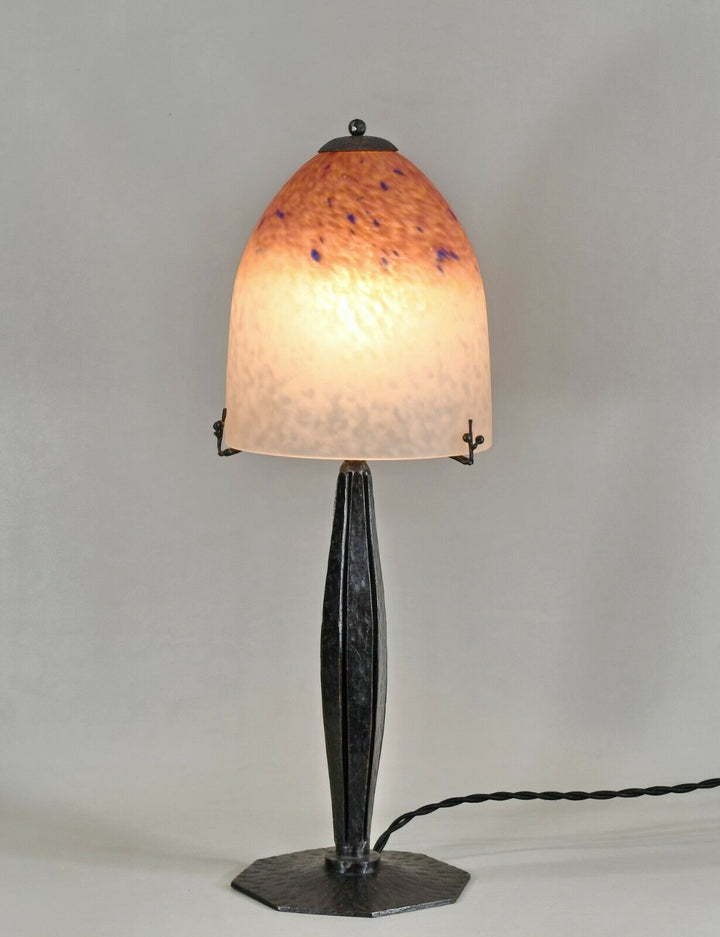 シュナイダー兄弟　アールデコランプ　フランス製　1925年　1930年　錬鉄製