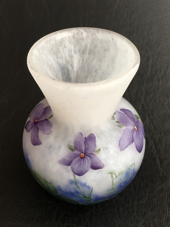ドーム兄弟（ドームナンシー）スミレの花のコロン型花瓶
