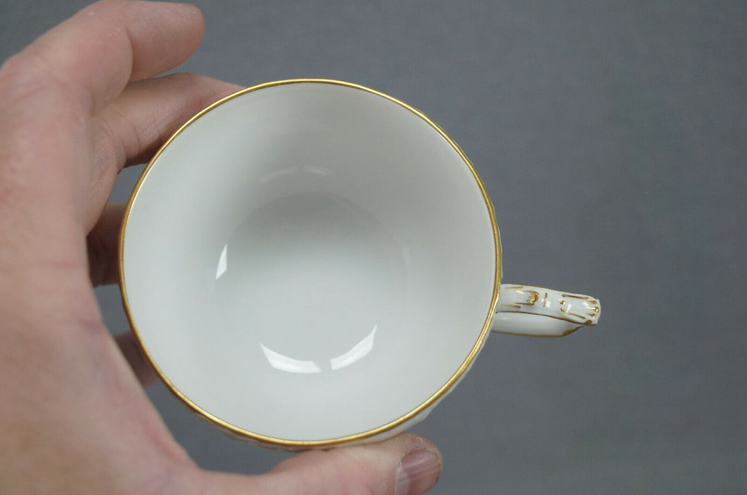KPM Berlin Hand Painted Dresden Floral Butterfly & Gold Tea Cup & Saucer H
