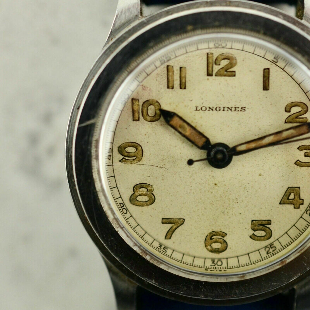 1942年　ヴィンテージ ロンジンWWII ミリタリー　トレタケ　腕時計　cal.120 スチール製