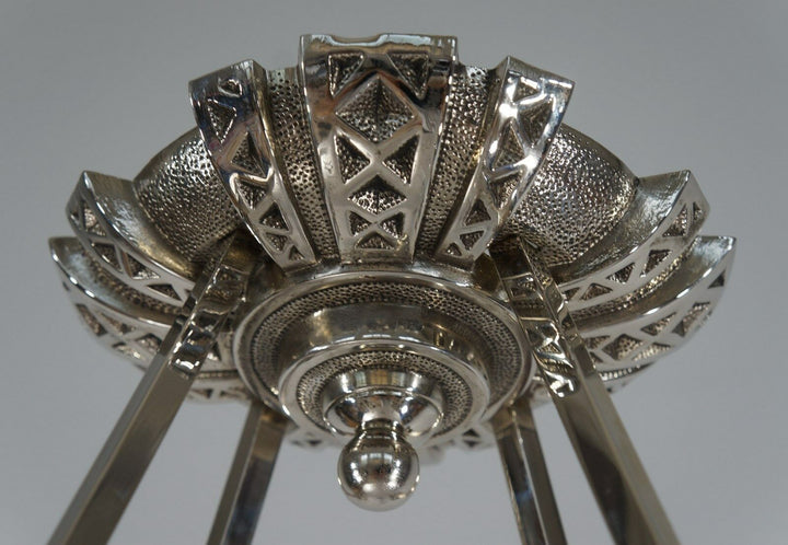 DEGUE : LARGE FRENCH 1930 ART DECO PENDANT CHANDELIER ... lustre lamp muller era
