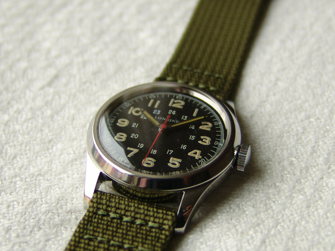 ヴィンテージ　第二次世界大戦期　34mm ロンジン　パイロット　ミリタリー　アワード 腕時計　1942-1951