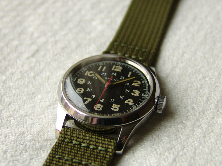 ヴィンテージ　第二次世界大戦期　34mm ロンジン　パイロット　ミリタリー　アワード 腕時計　1942-1951