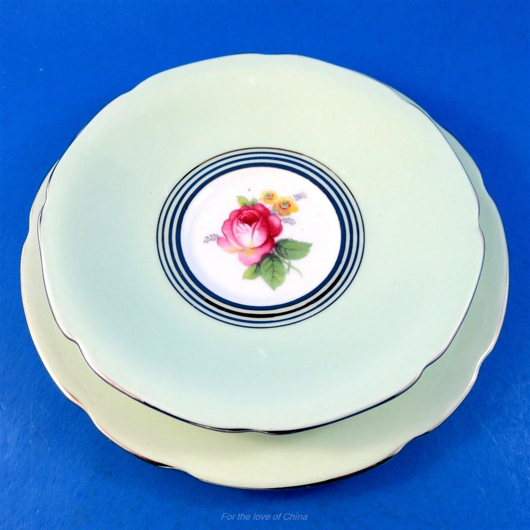 パラゴン　綺麗なミントグリーン&ローズ　カップ&ソーサー