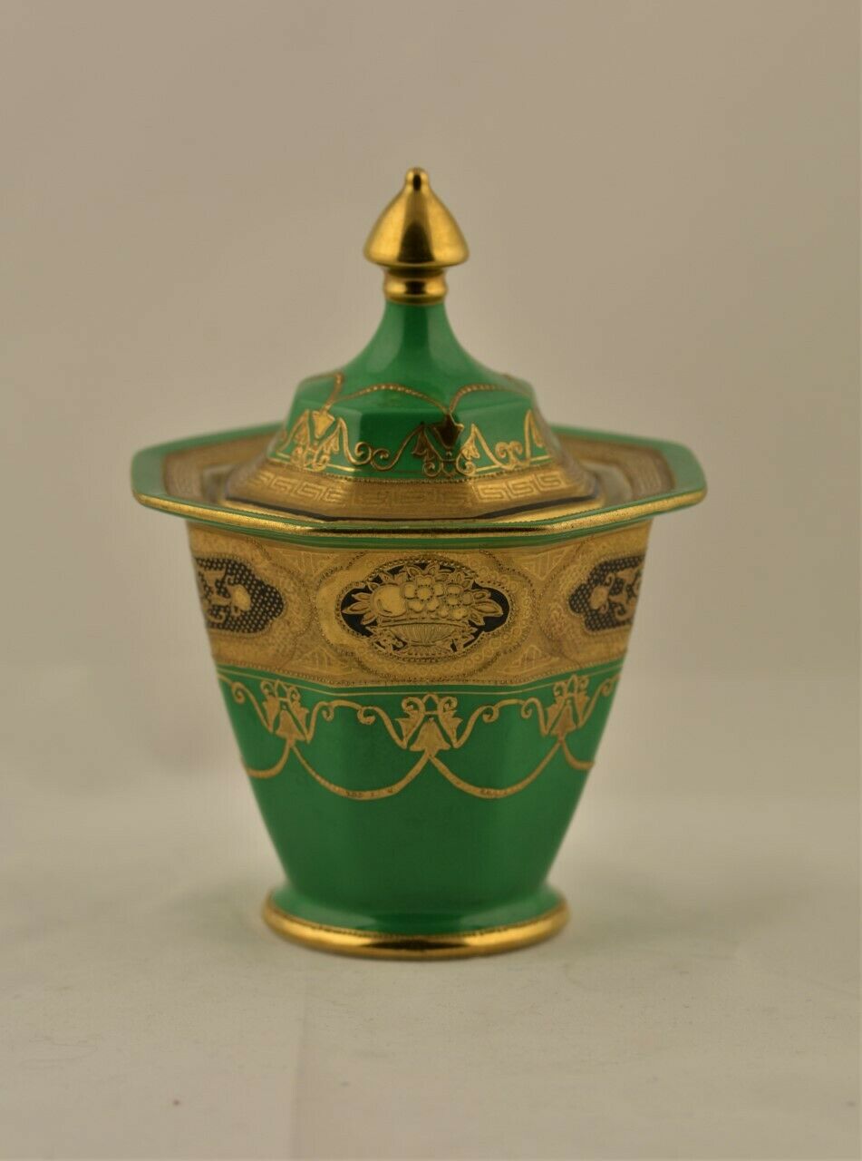 Japan, antique gilt porcelain tea caddy by Noritake