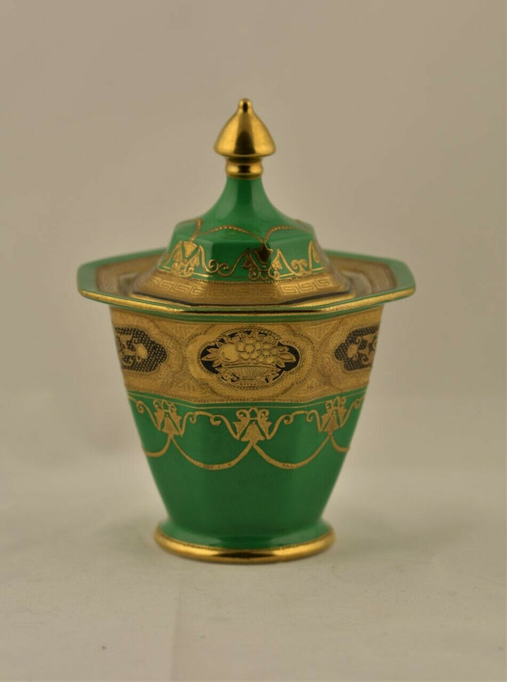 Japan, antique gilt porcelain tea caddy by Noritake