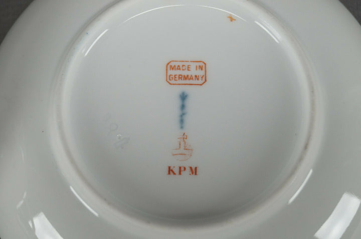KPM Berlin Hand Painted Dresden Floral Butterfly & Gold Tea Cup & Saucer F