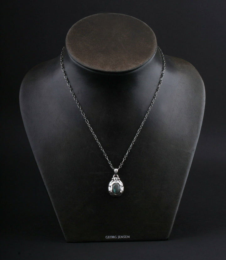 Georg Jensen Sterling Pendentif De Le An 1997 Avec Labradorite, Argent