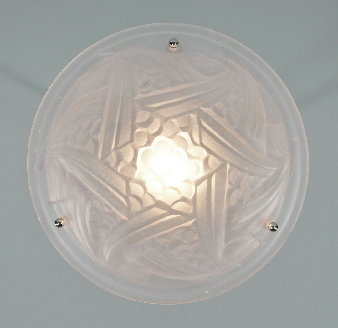 DEGUE : FRENCH 1930 ART DECO CHANDELIER .......... pendant Negra lamp muller era